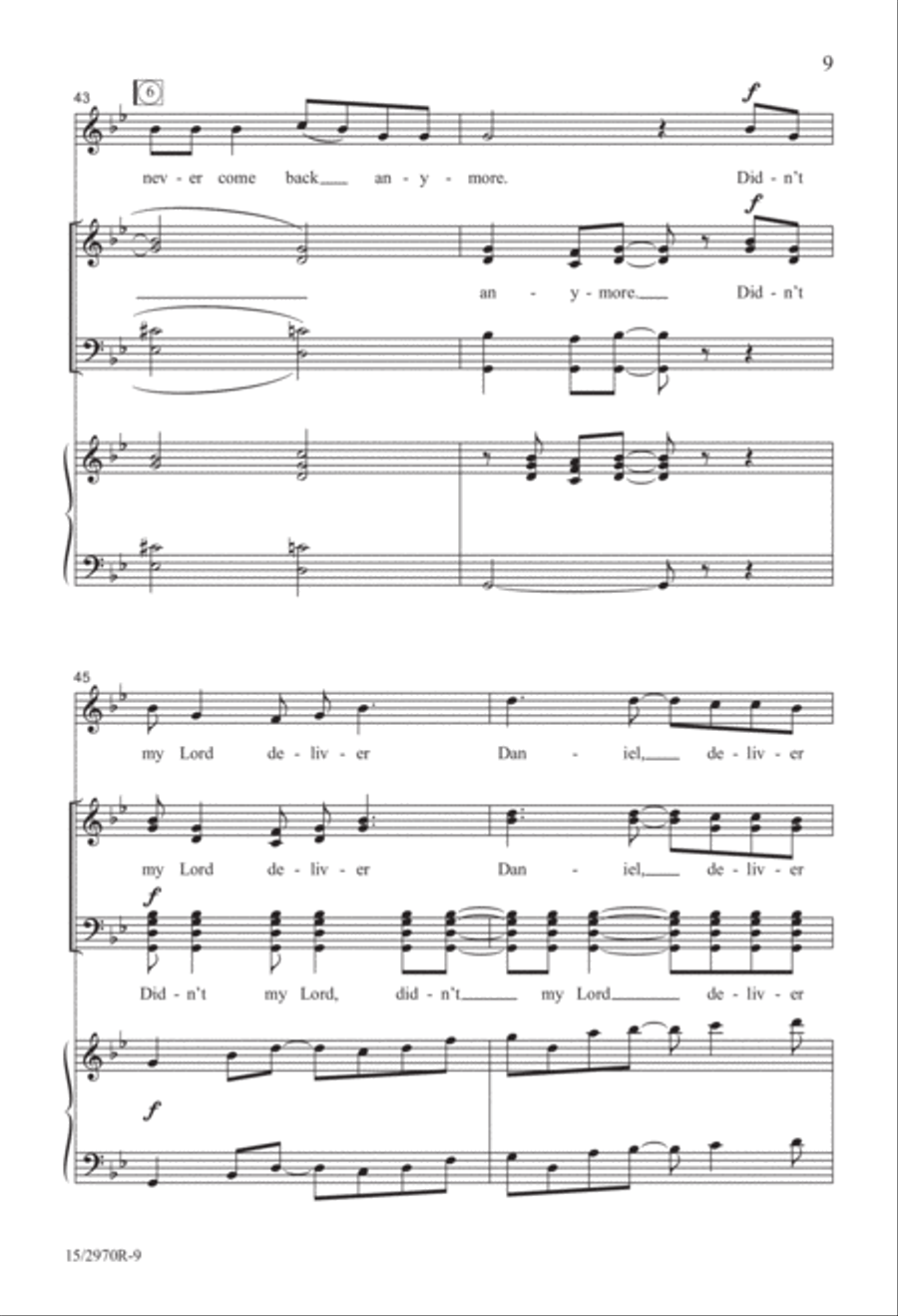 Didn't My Lord Deliver Daniel? 4-Part scores gallery preview page 9