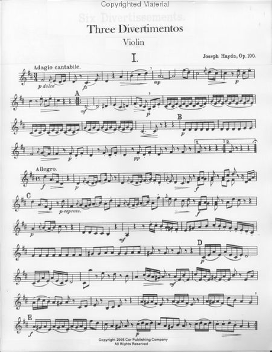 Three Divertimentos Flute scores gallery preview page 2