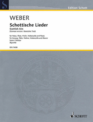 Book cover for Scottish Airs Wev U.16 Score (voice/fl/vln/pno/vc), German Text