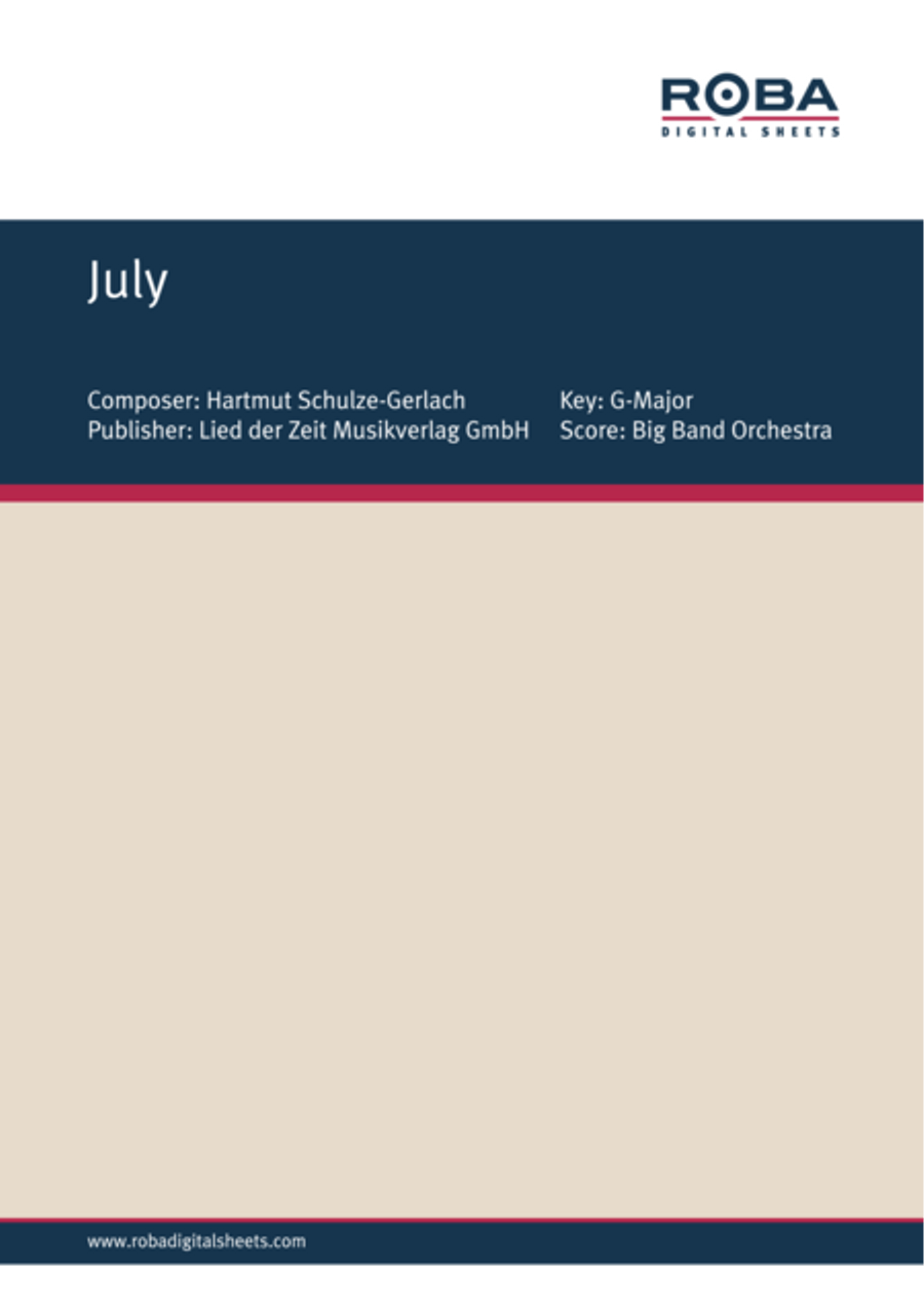 July July Big Band scores gallery preview page 1