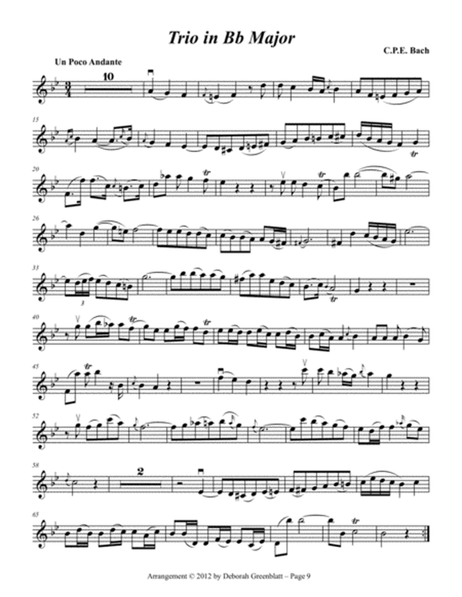 Baroque Trios for Strings - Violin A