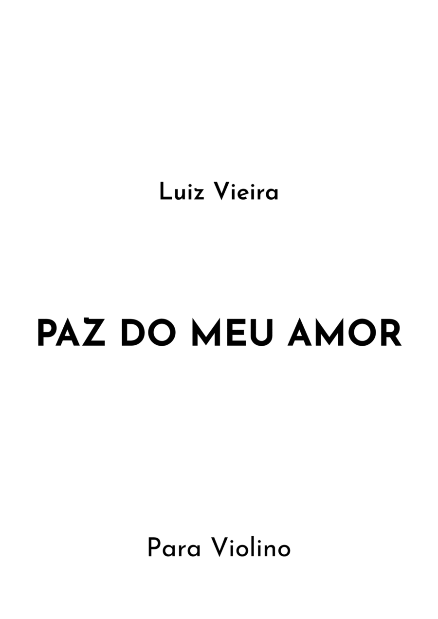 Paz Do Meu Amor Violin Solo scores gallery preview page 1