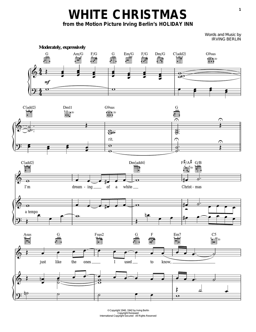 White Christmas A Cappella scores gallery preview page 1