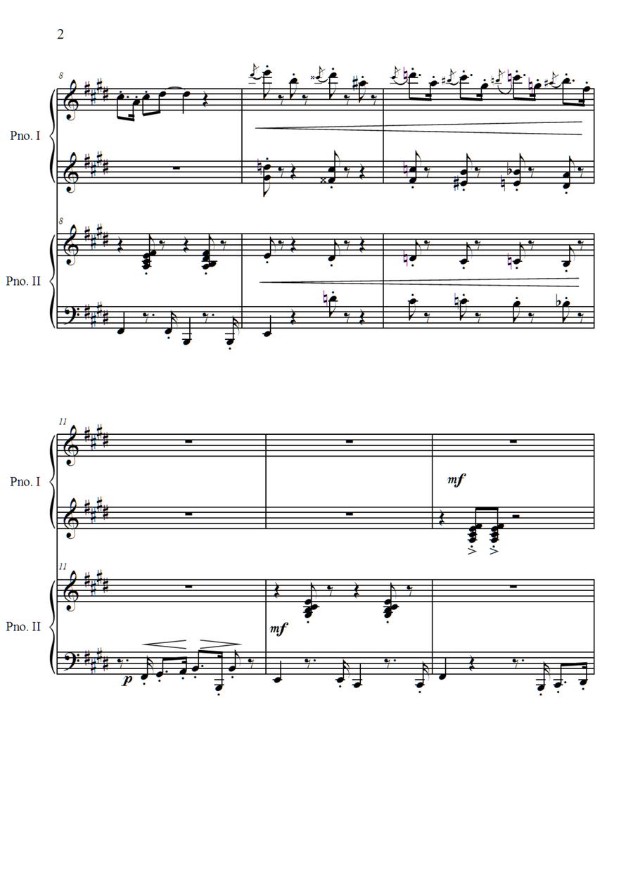 Red Cat for piano 4 hands Piano Method scores gallery preview page 3