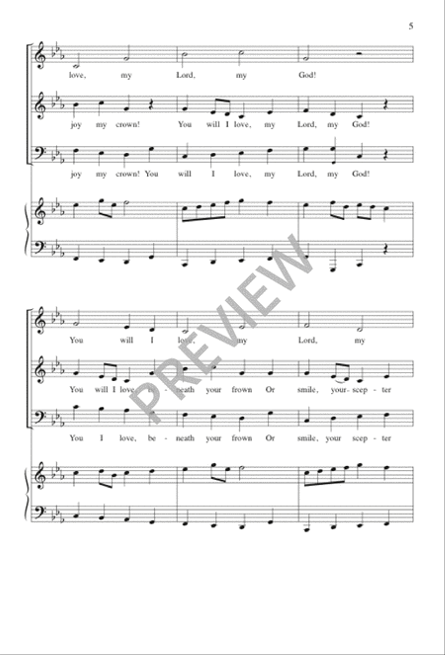 You Will I Love 3-Part scores gallery preview page 5