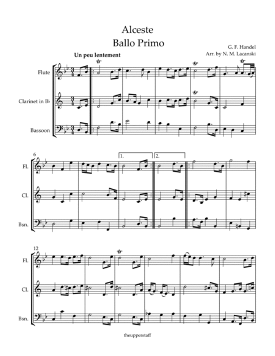Alceste Ballo Primo Woodwind Trio scores gallery preview page 2
