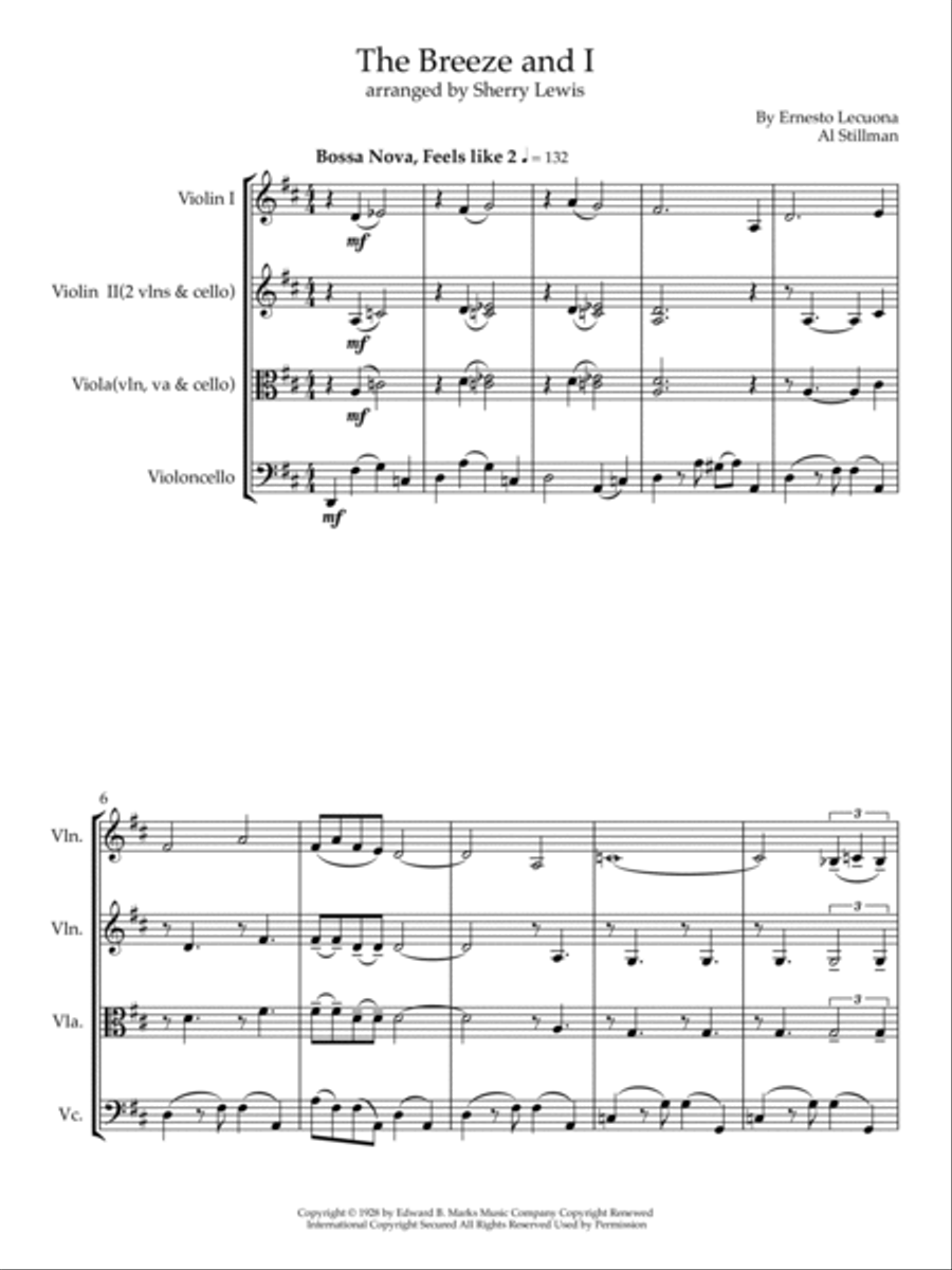 The Breeze And I String Trio scores gallery preview page 3