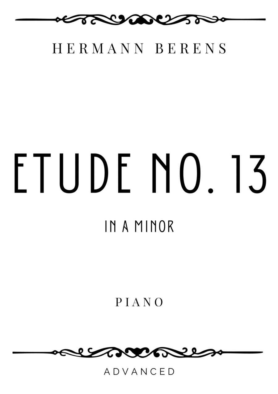 Berens - Etude No. 13 in A Minor - Advanced Chamber Music scores gallery preview page 1