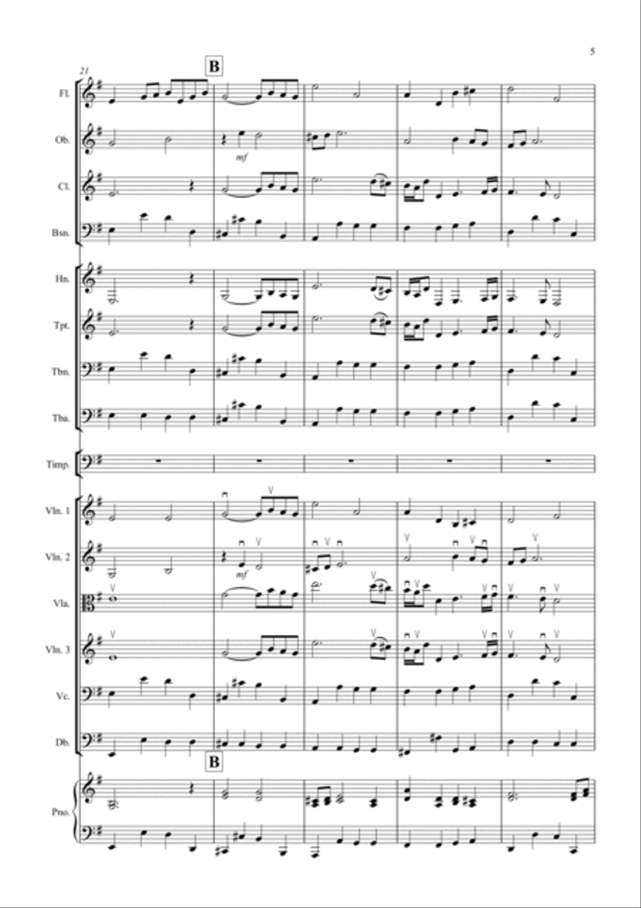 Air on a G String for School Orchestra Full Orchestra scores gallery preview page 5