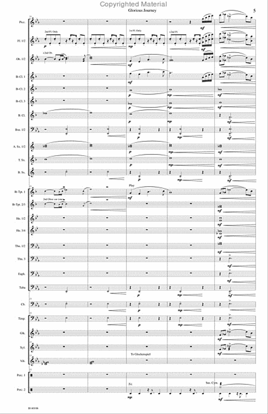 Glorious Journey Concert Band scores gallery preview page 8