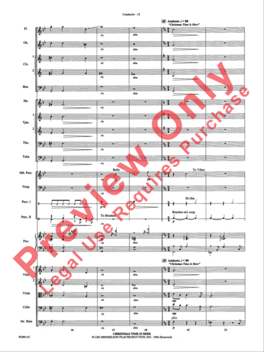 A Charlie Brown Christmas Full Orchestra scores gallery preview page 15
