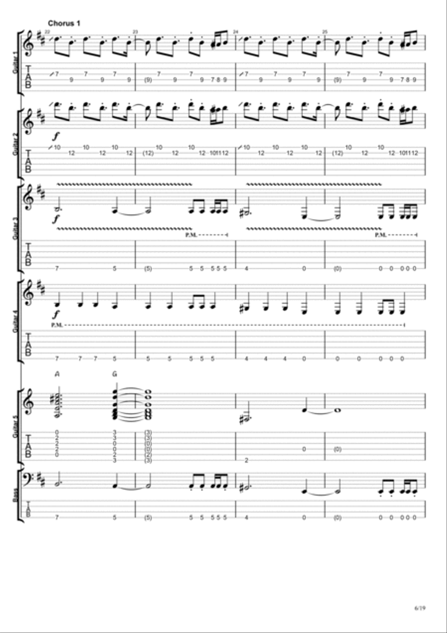 Ghostbusters Electric Guitar scores gallery preview page 6