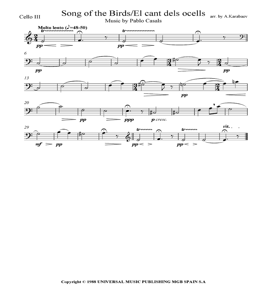 The Song Of The Birds String Quartet scores gallery preview page 5