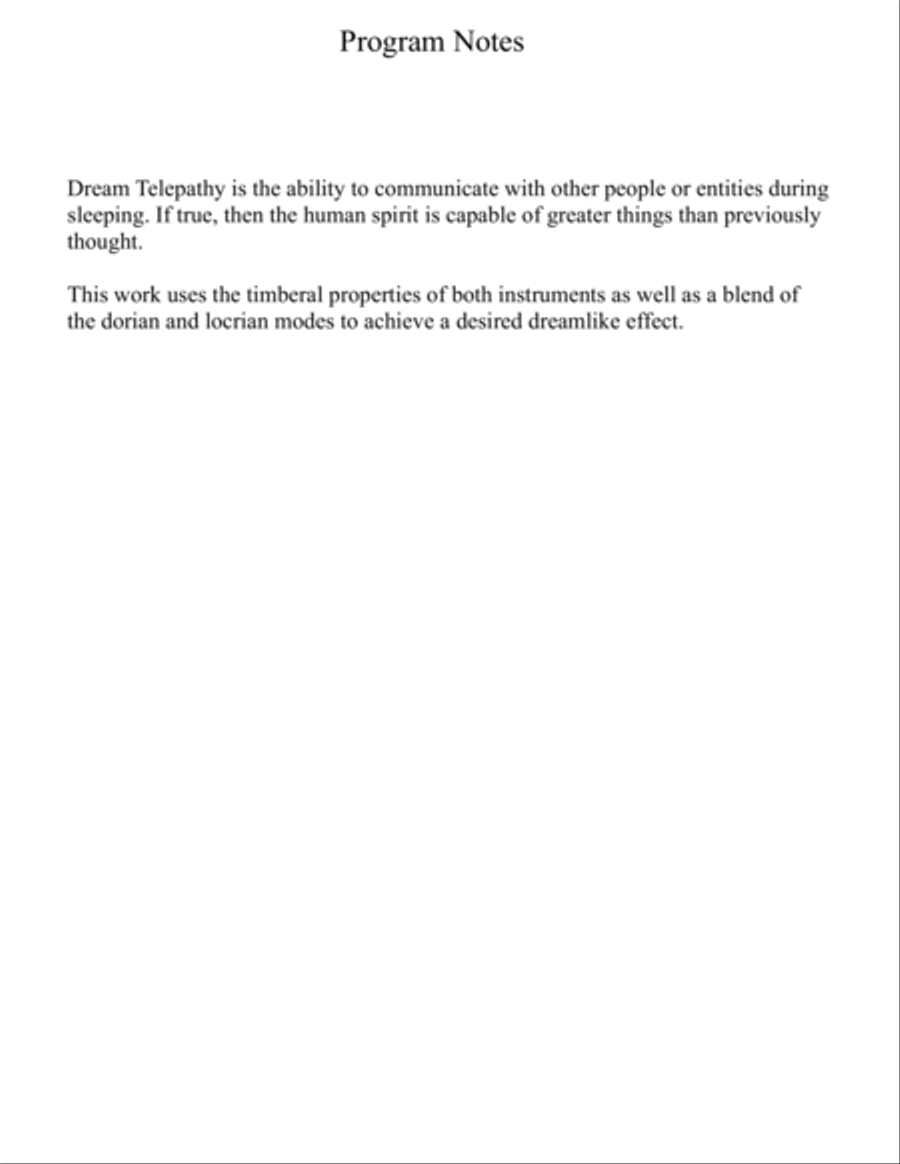 Dream Telepathy Marimba scores gallery preview page 2