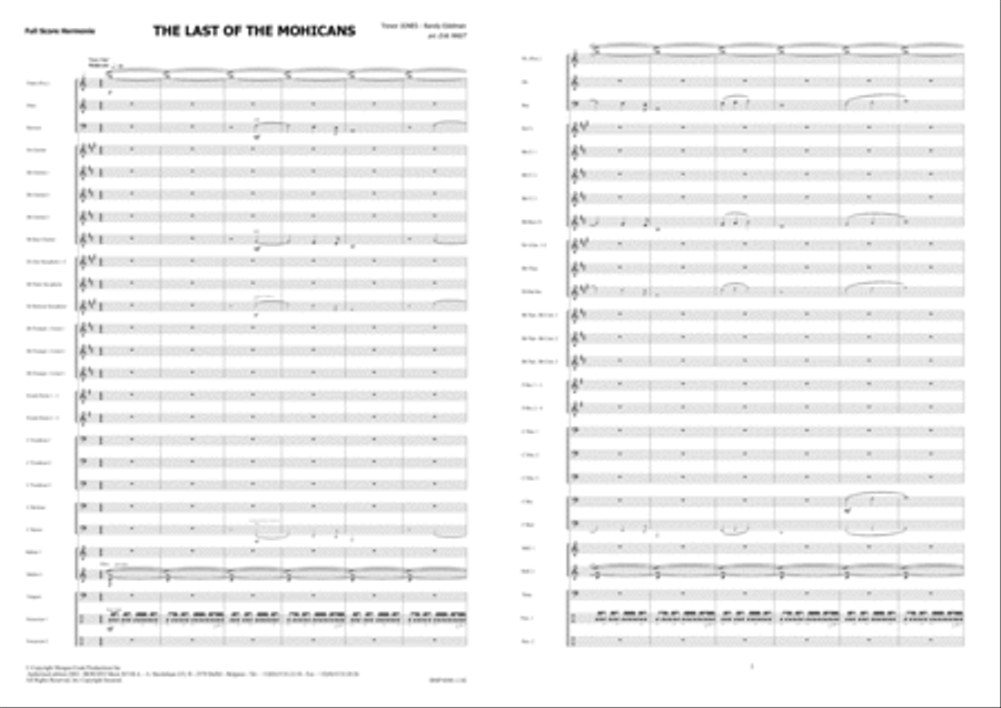 The Last Of The Mohicans Fanfare Band scores gallery preview page 2