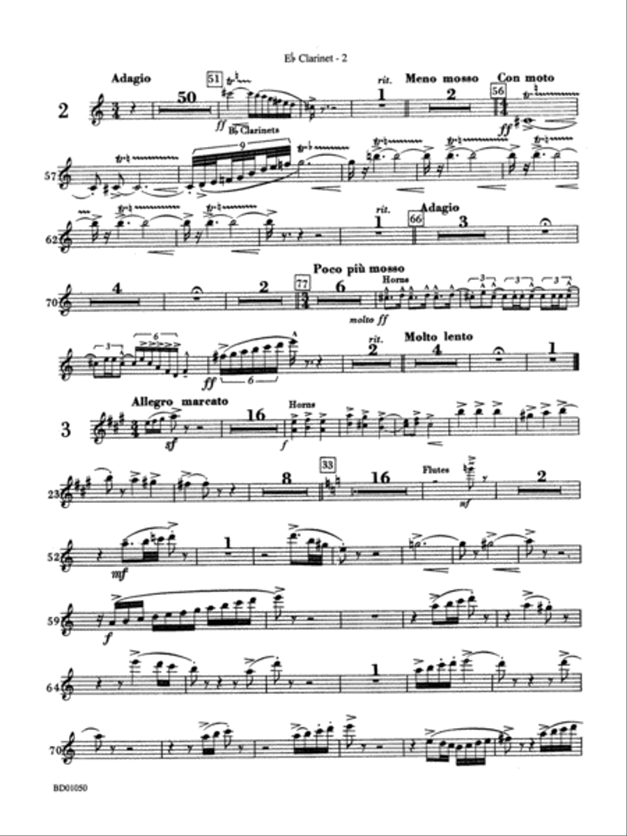 Trittico: E-flat Soprano Clarinet Concert Band scores gallery preview page 2