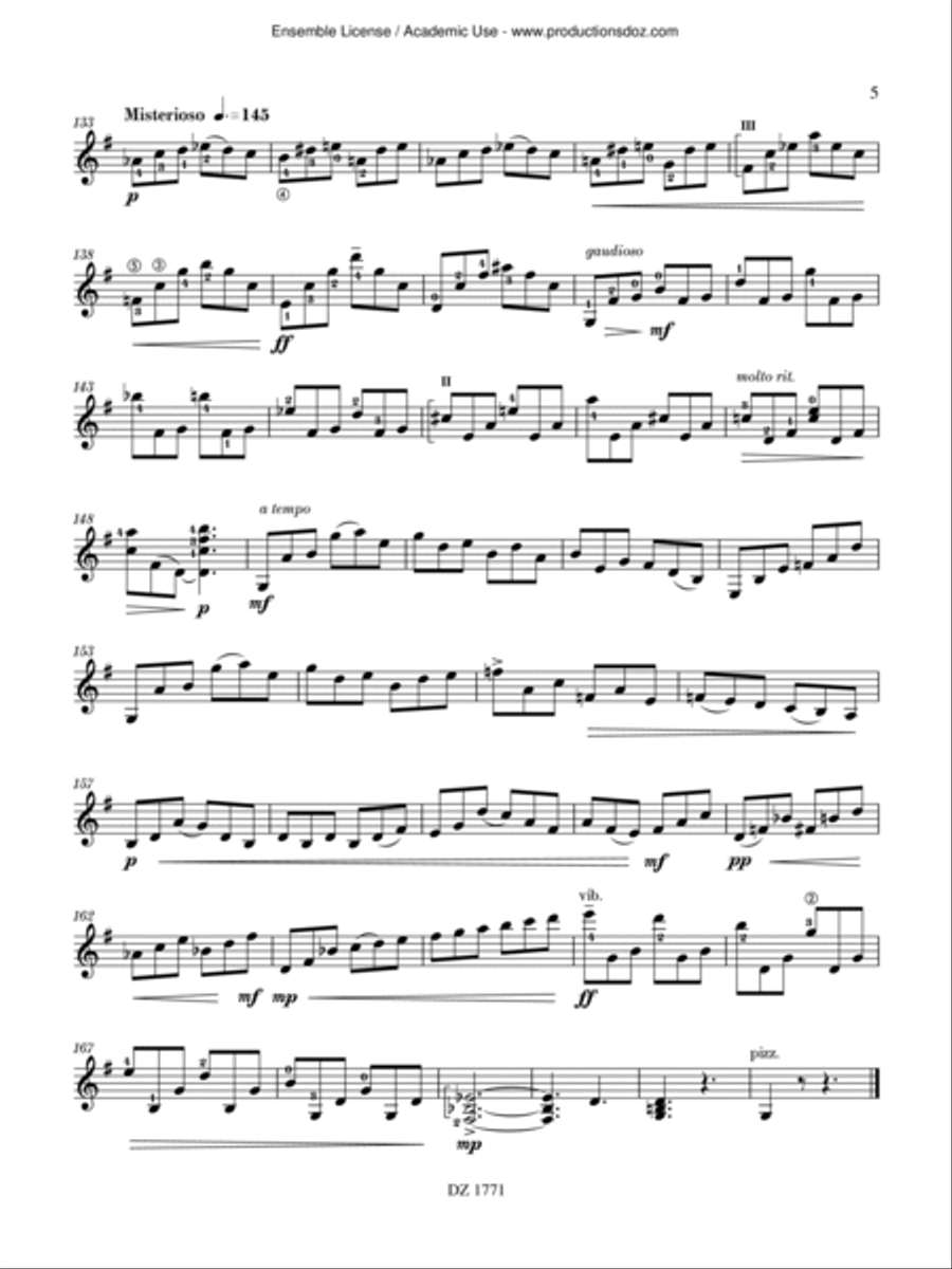 Three Impressionistic Moments Classical Guitar scores gallery preview page 5