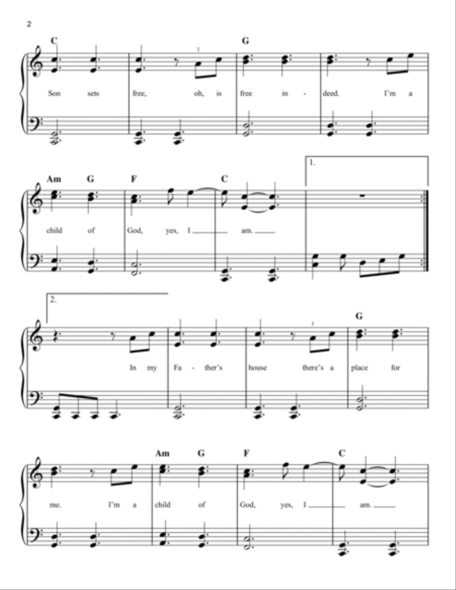 Who You Say I Am Easy Piano scores gallery preview page 2