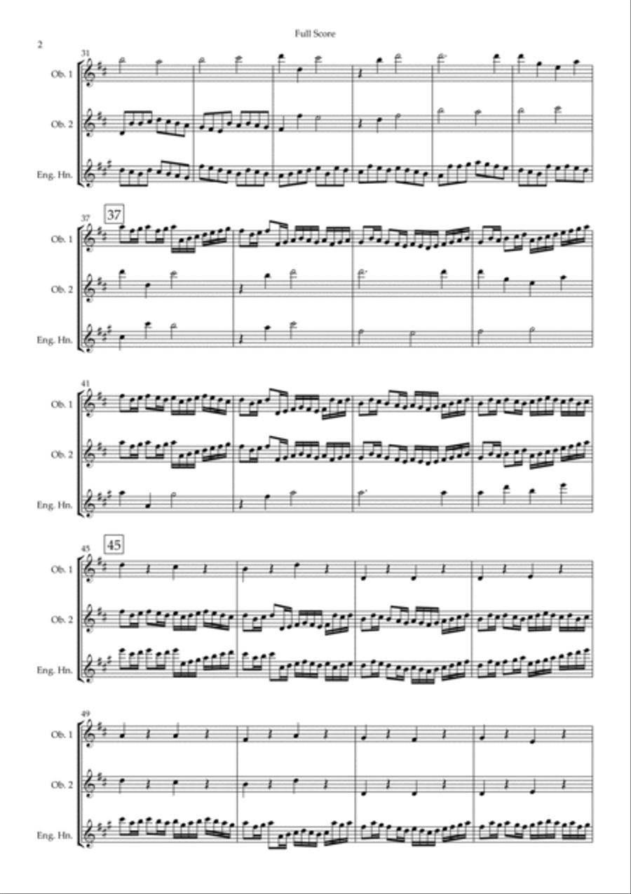 Canon in D Major (Johann Pachelbel) for Woodwind Trio Woodwind Trio scores gallery preview page 2