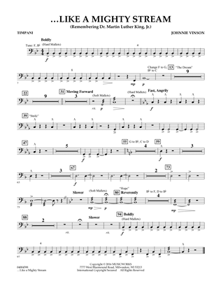 Like a Mighty Stream (for Concert Band and Narrator) - Timpani