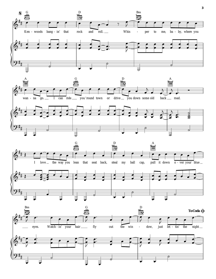Lettin' The Night Roll Acoustic Guitar scores gallery preview page 3