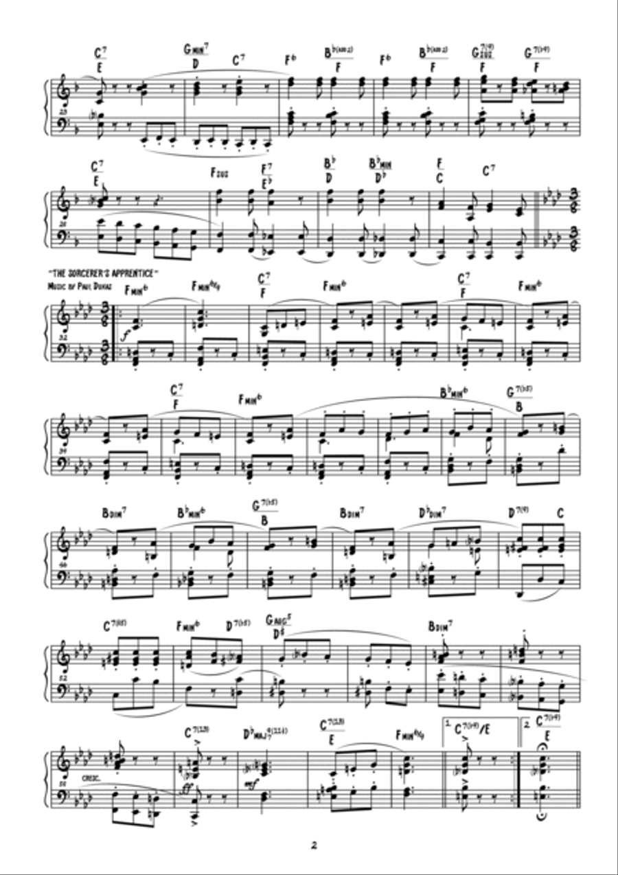 Mickey Mouse March Piano Solo scores gallery preview page 2