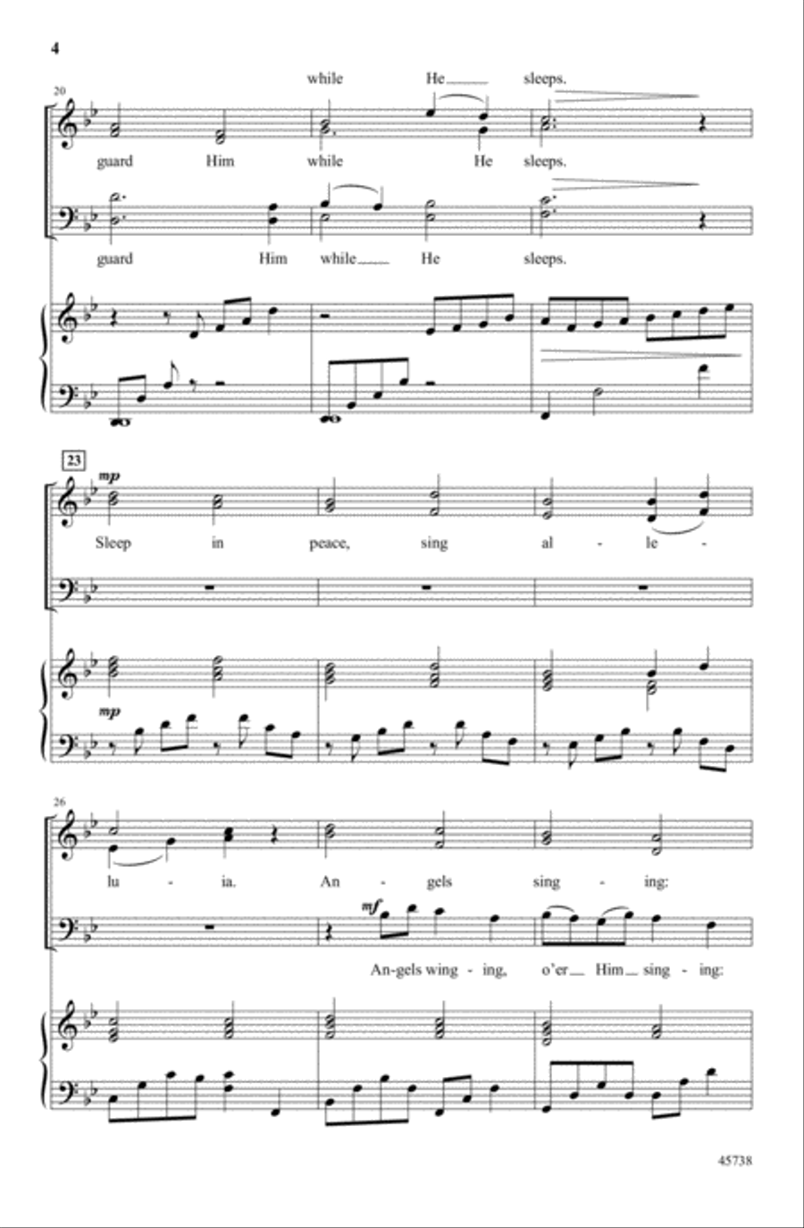 Angel Alleluias Angel Alleluias 4-Part scores gallery preview page 4