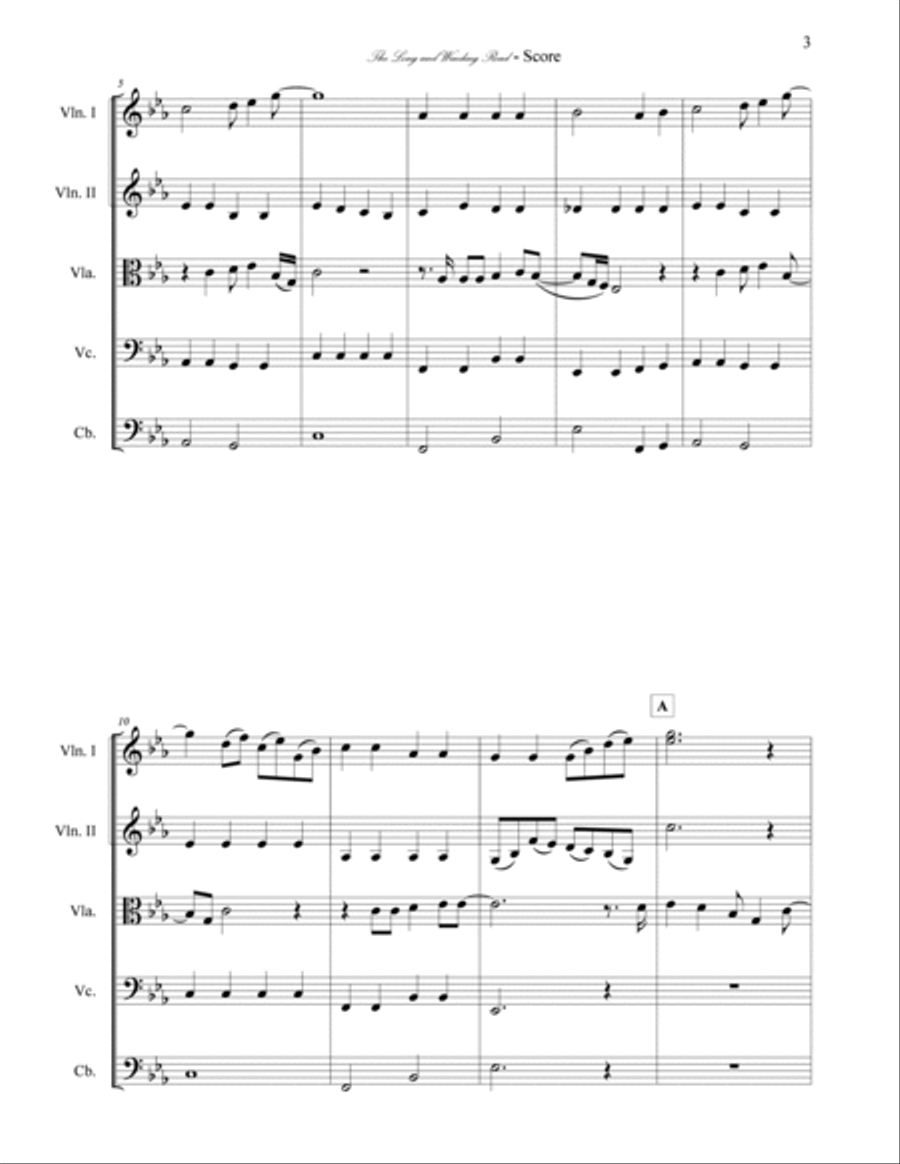 The Long And Winding Road String Orchestra scores gallery preview page 3