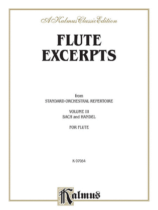 Book cover for Flute Excerpts, Book III
