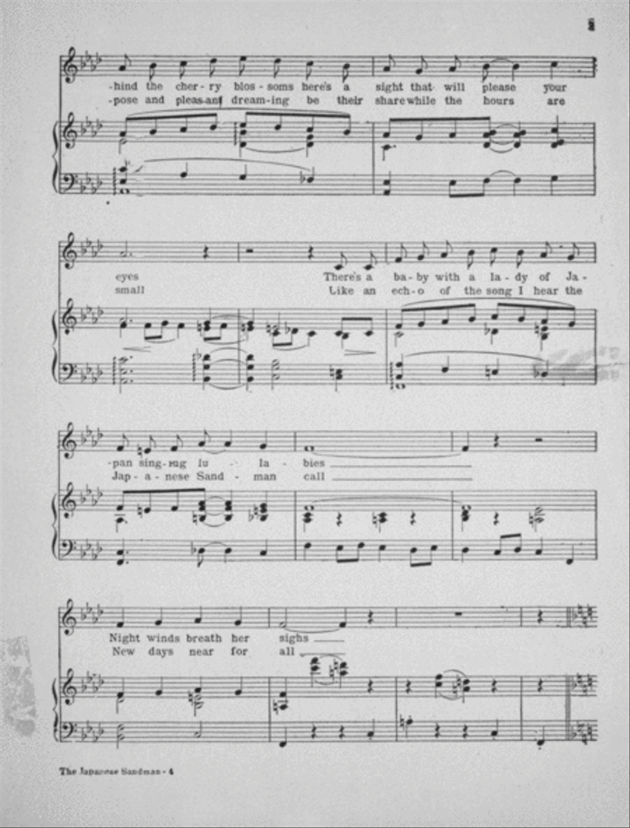 The Japanese Sandman. Song Voice scores gallery preview page 3