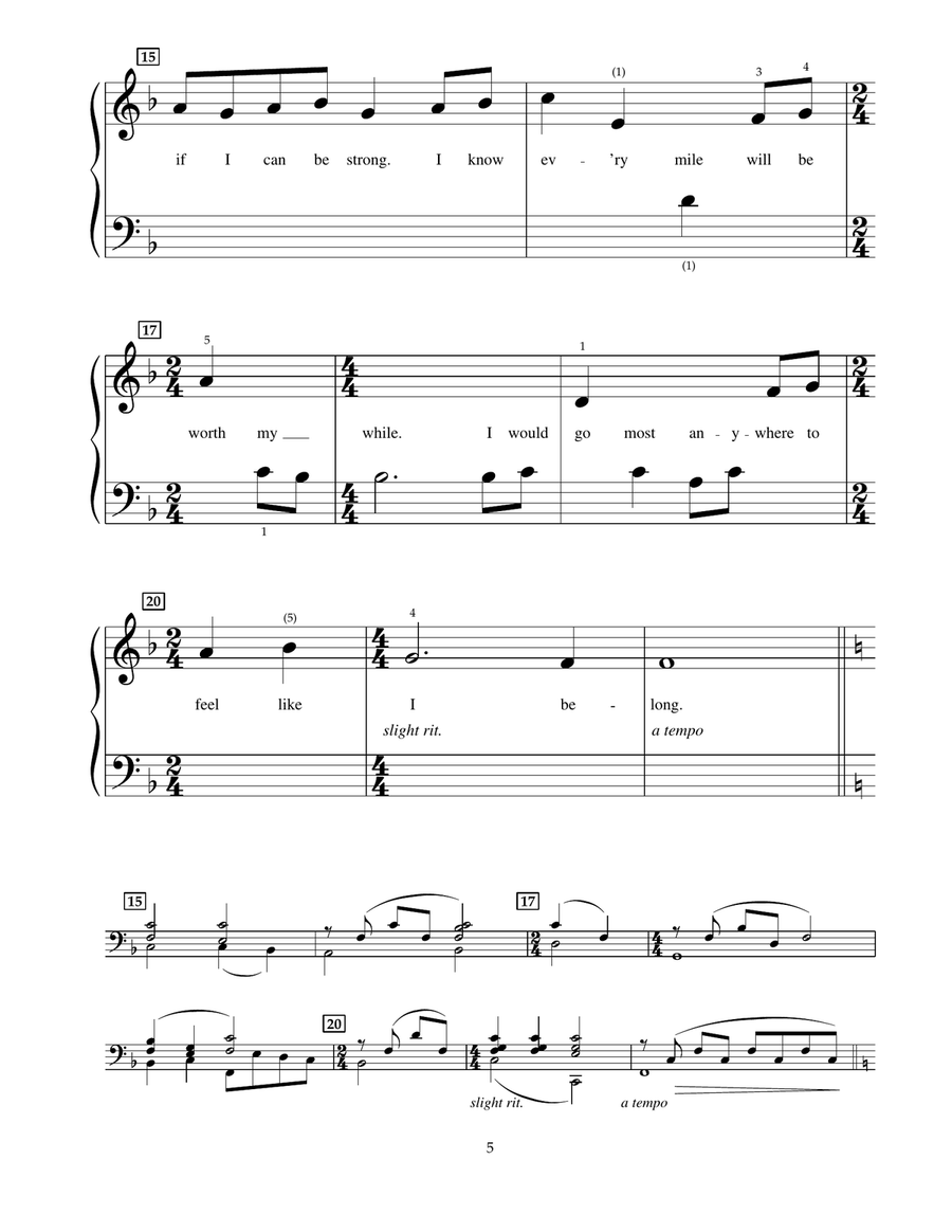 Go The Distance (from Hercules) Piano scores gallery preview page 3