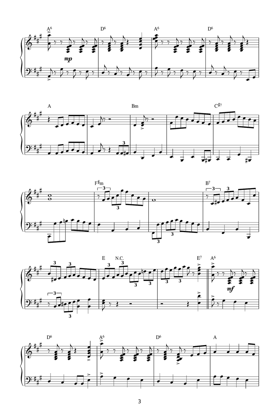 My Baby Just Cares For Me Piano Solo scores gallery preview page 3