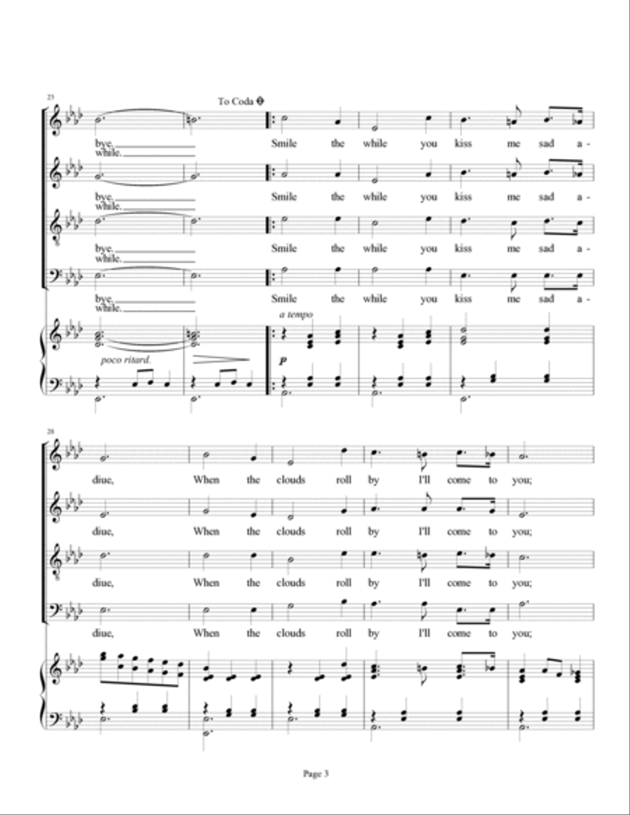Till We Meet Again (1918) 4-Part scores gallery preview page 3