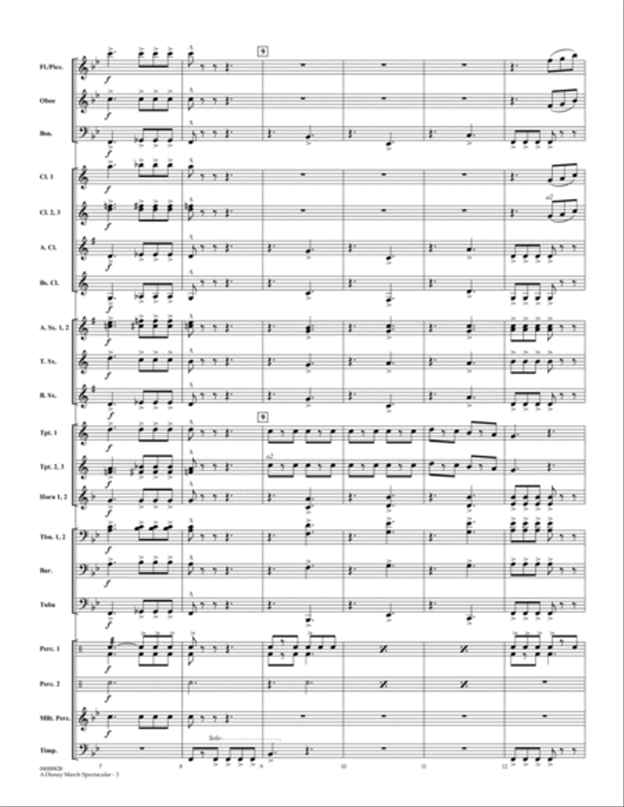 A Disney March Spectacular - Full Score Concert Band scores gallery preview page 3