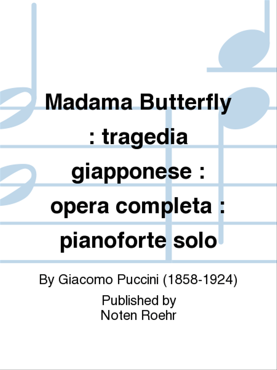 Madama Butterfly Piano Solo scores gallery preview page 1