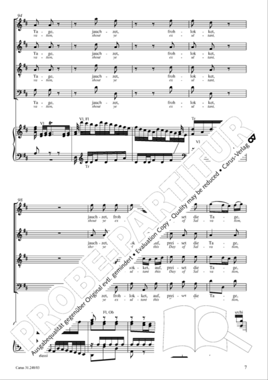 Christmas oratorio (Weihnachtsoratorium, Teile I-III) 4-Part scores gallery preview page 12