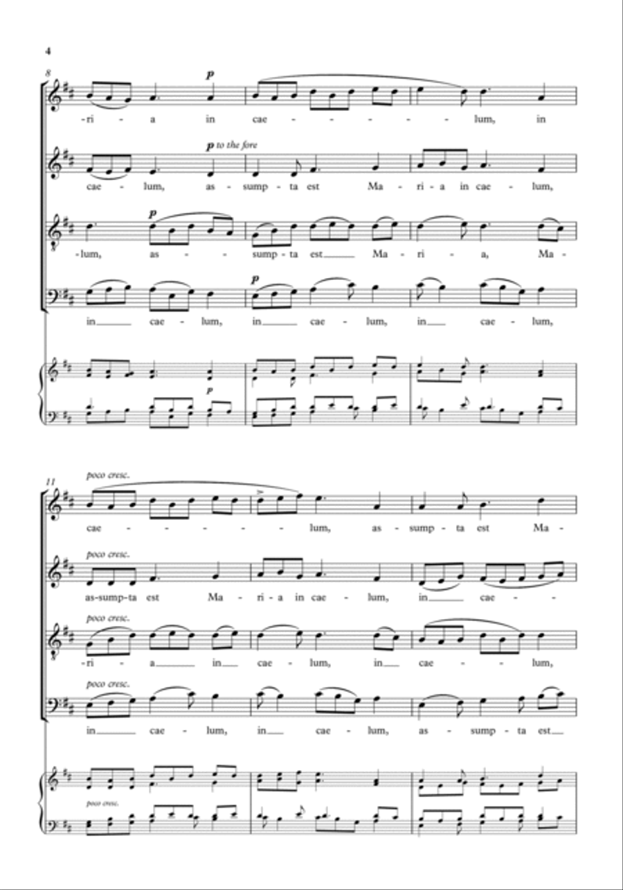 Assumpta est Maria 4-Part scores gallery preview page 3