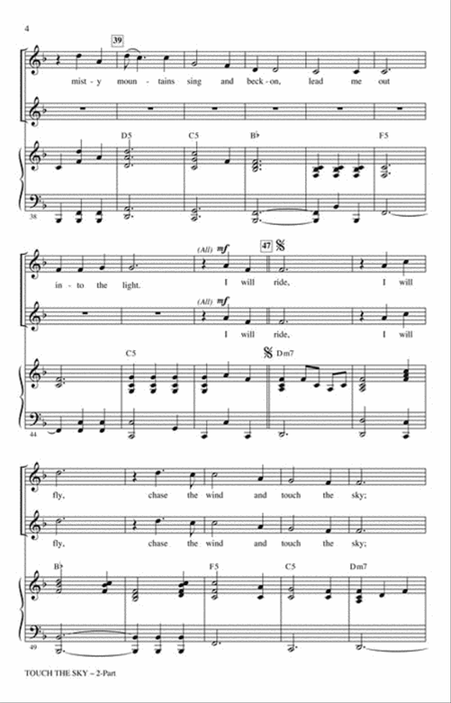 Touch the Sky 2-Part scores gallery preview page 2