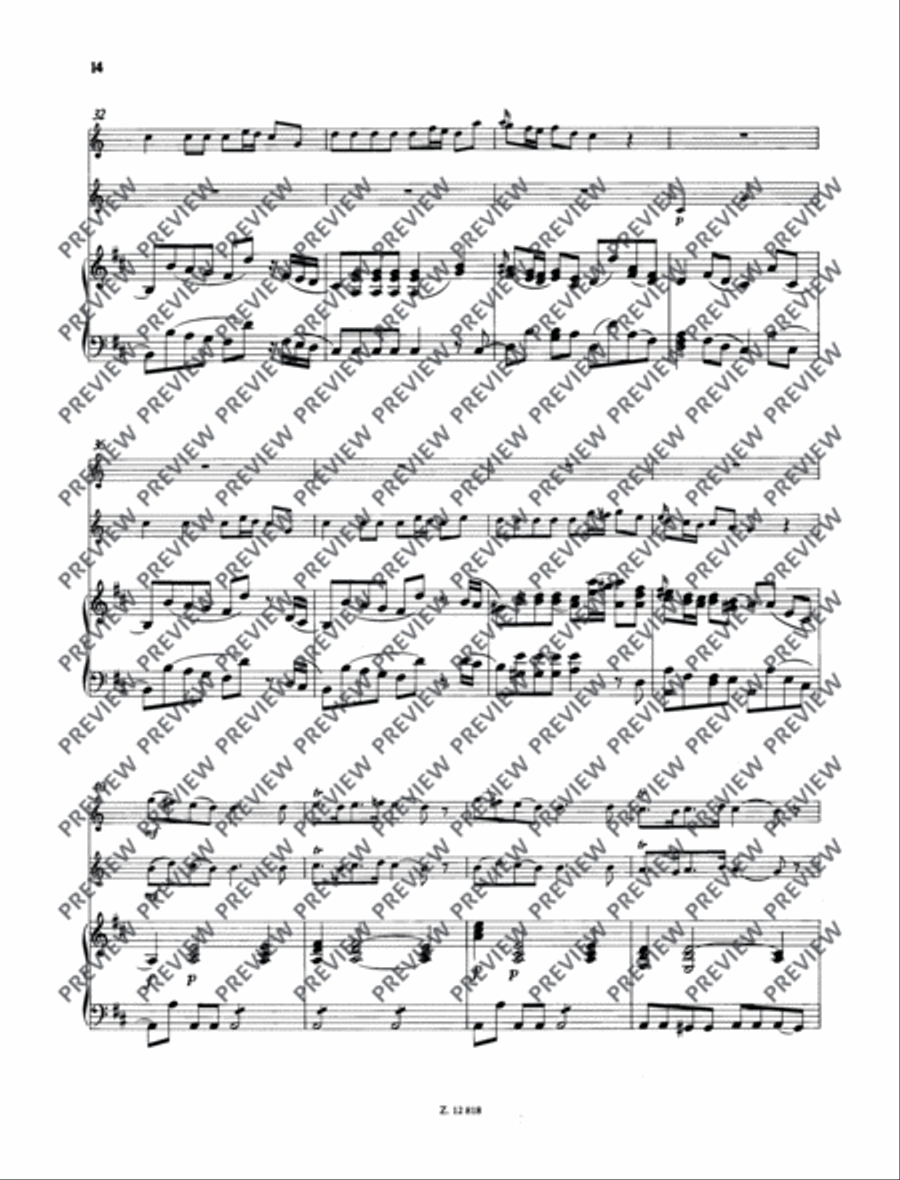 Concertino D major Piano scores gallery preview page 15