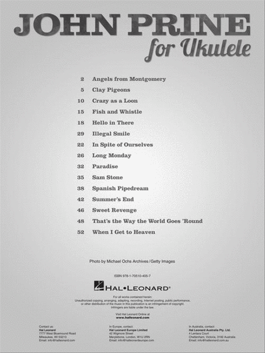 John Prine for Ukulele John Prine for Ukulele Ukulele scores gallery preview page 3