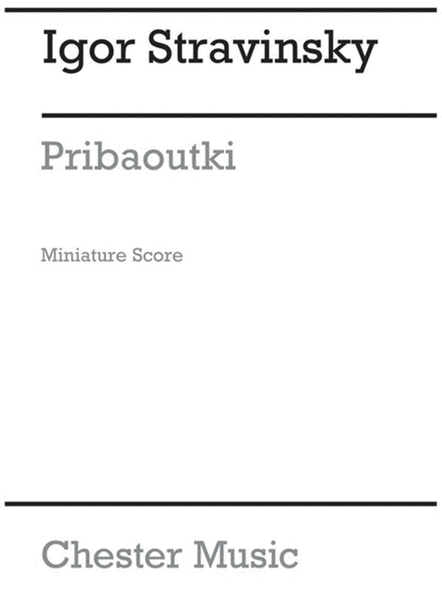 Pribataoutki Chansons Miniature Score