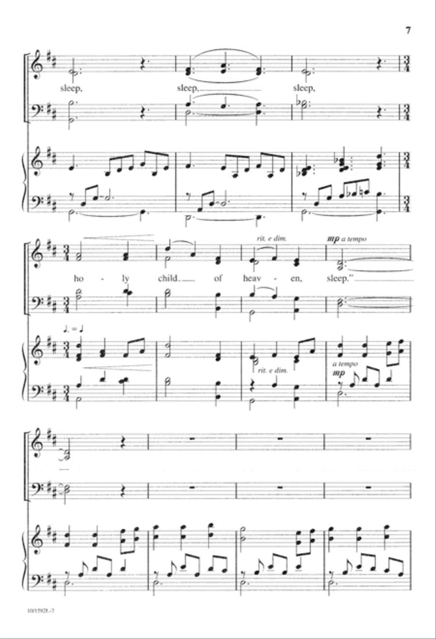 Shepherds' Cradle Song 4-Part scores gallery preview page 7