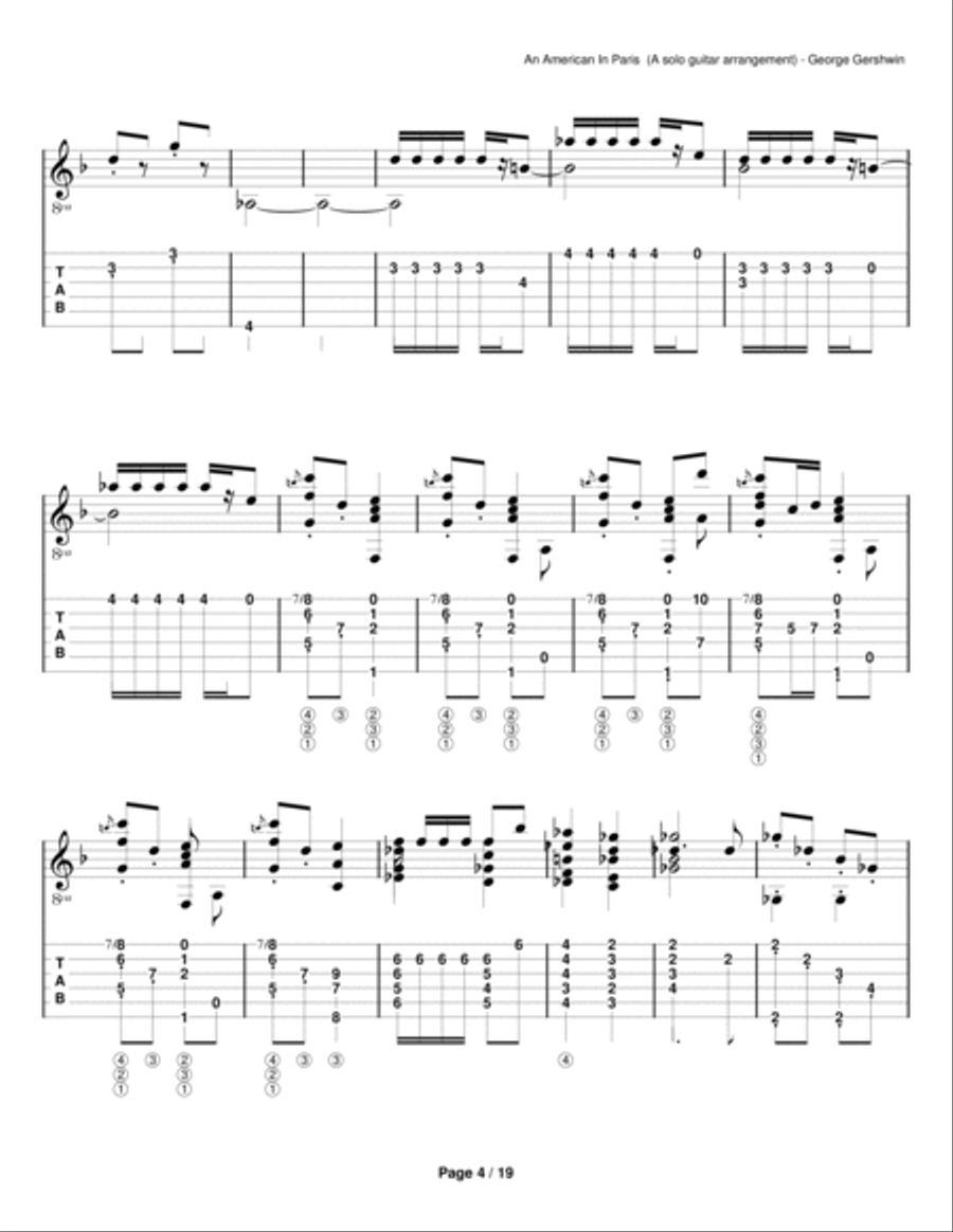 An American In Paris Electric Guitar scores gallery preview page 4