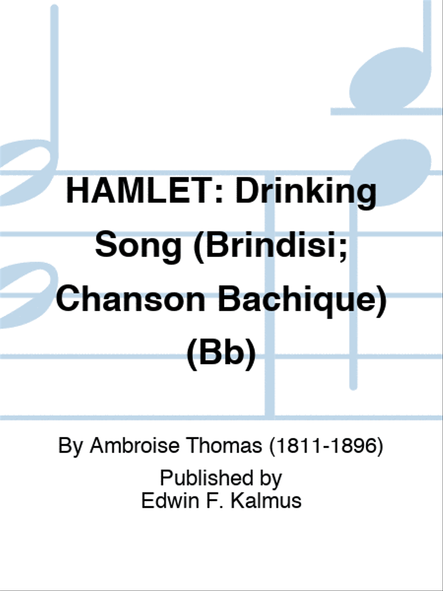 HAMLET: Drinking Song (Brindisi; Chanson Bachique) Men's Choir scores gallery preview page 1