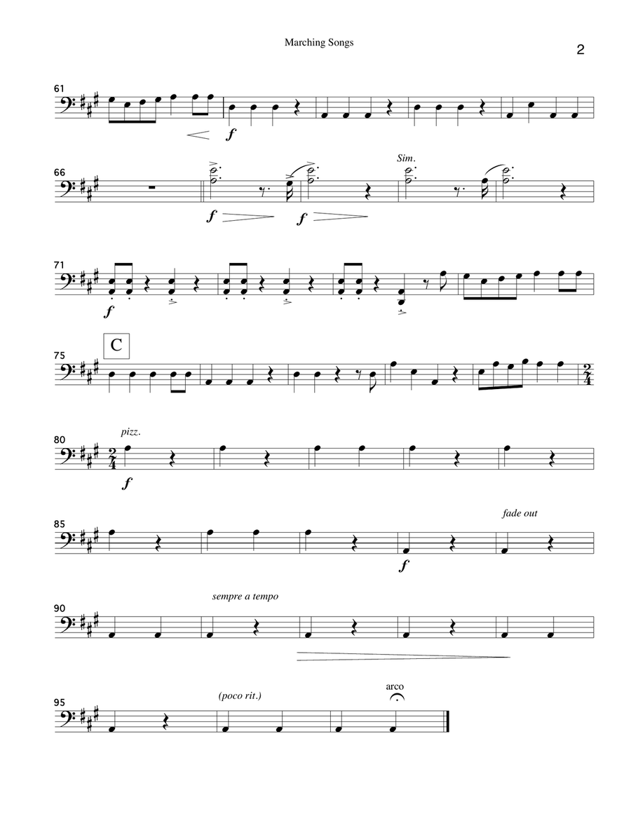 Yankee Doodle and other Marching Songs String Orchestra scores gallery preview page 2