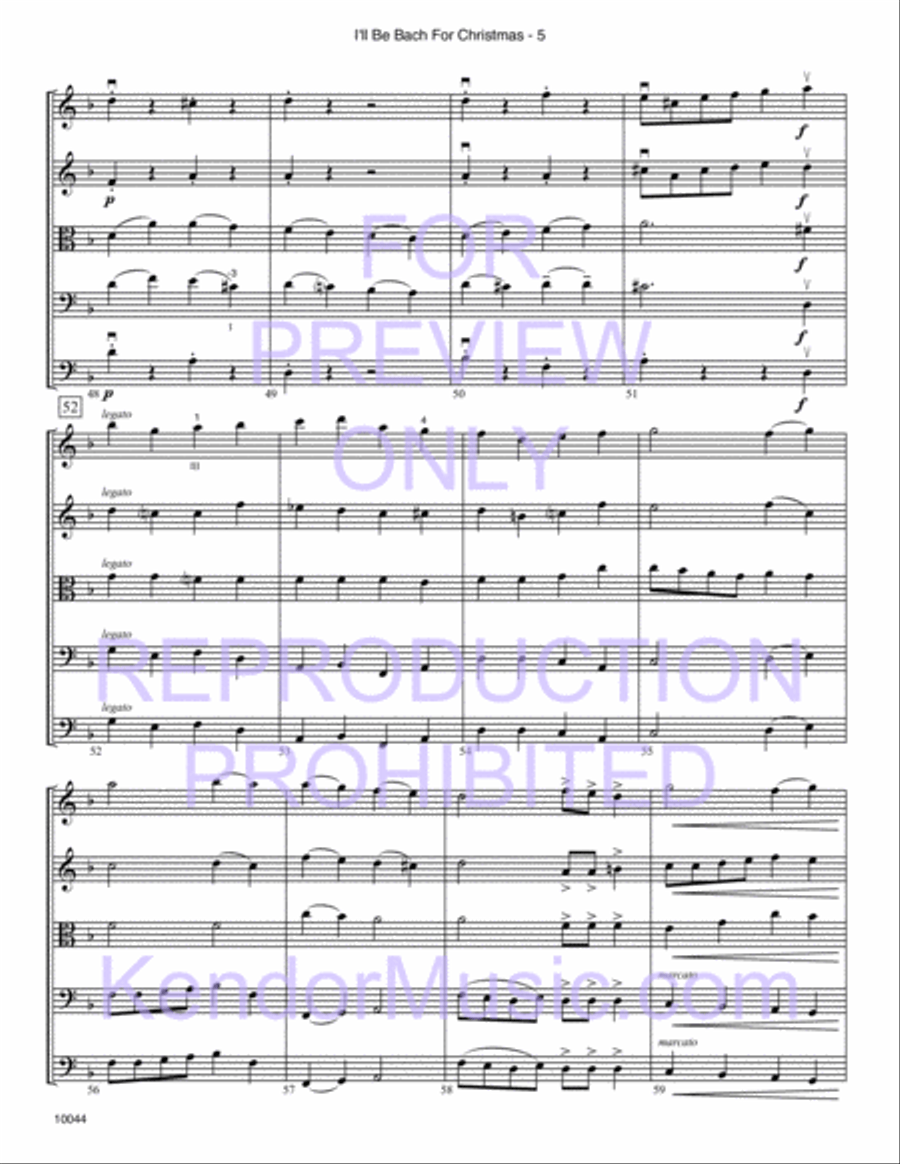 I'll Be Bach For Christmas String Orchestra scores gallery preview page 17