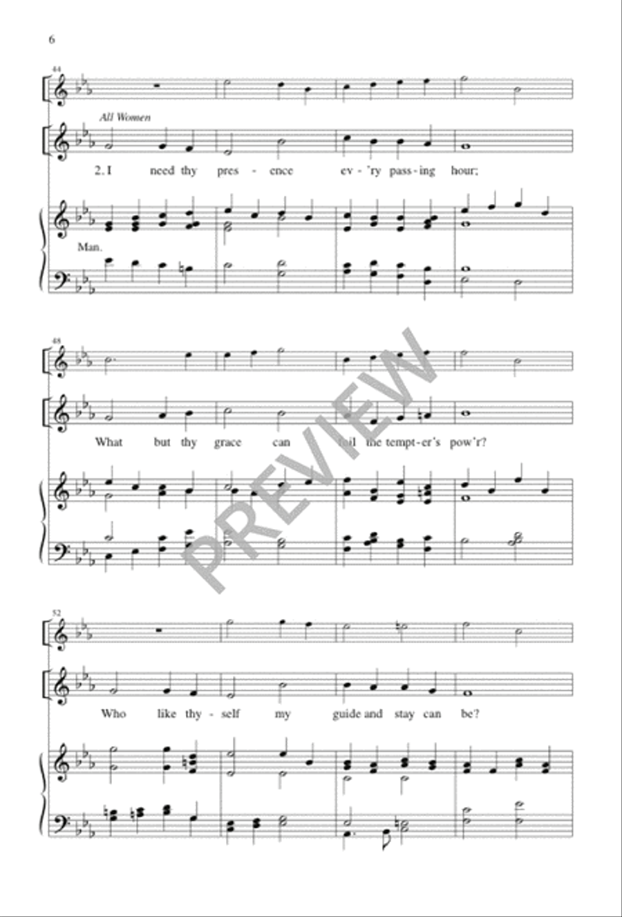 Abide with Me Abide with Me 4-Part scores gallery preview page 6