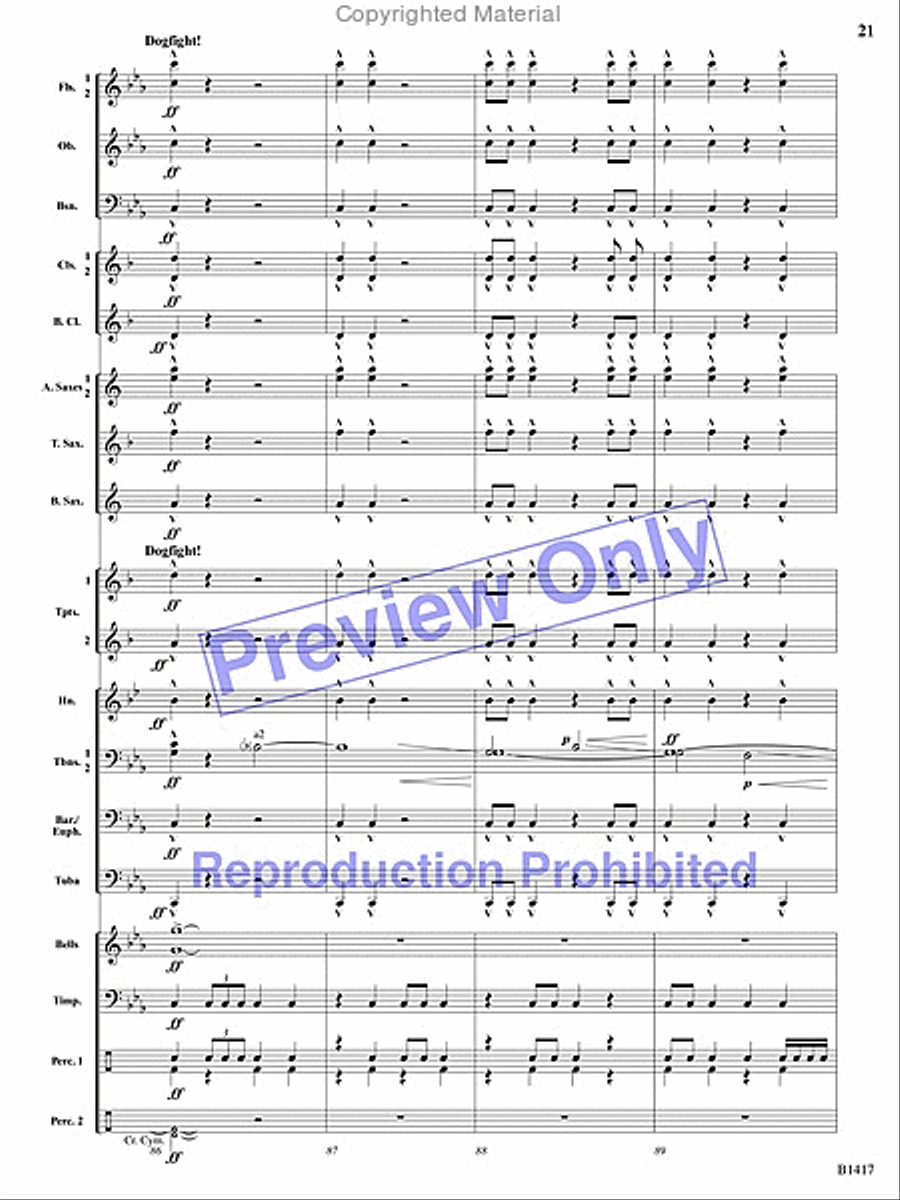 The Red Baron Concert Band scores gallery preview page 44