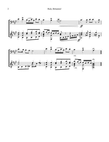 Rule Britannia! for cello and guitar image number null