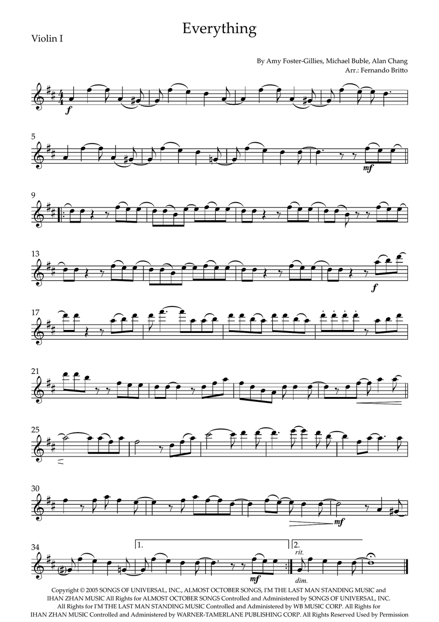 Everything Everything String Quartet scores gallery preview page 4